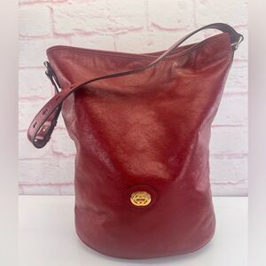 Gucci Morpheus Large Distressed Red Leather Hobo